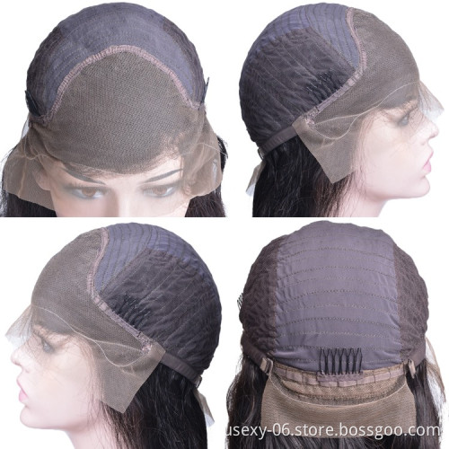 Wholesale Straight Frontal Lace Wig 100% Virgin Human Hair Wig Brazilian Wigs With Lace Frontal